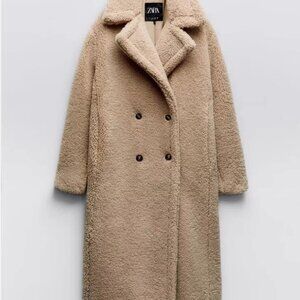 Zara Cream Teddy Coat
